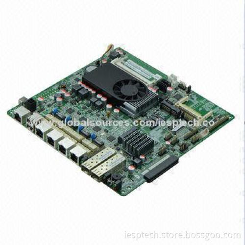 Firewall Motherboard, Onboard C1037 CPU, 6xRJ45 GLAN, 2xFiber Interface, 6 x USB 2.0, VGA, 12V DC-in